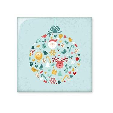 Imagem de Pedra de adorno de tijolos vitrificados com azulejo de cerâmica azul e árvore de alce