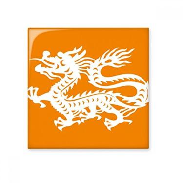 Imagem de Ano do dragão animal do zodíaco chinês azulejo brilhante decalque pedra adornada tijolo vitrificado