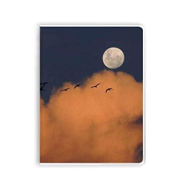 Imagem de Diário de capa macia Moon Dark Night Clouds Art Deco, presente moderno