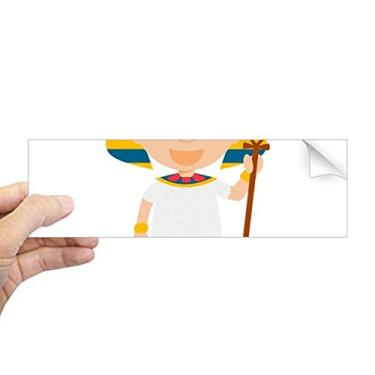 Imagem de DIYthinker Boné amarelo Egito desenho retangular para-choque adesivo notebook janela decalque