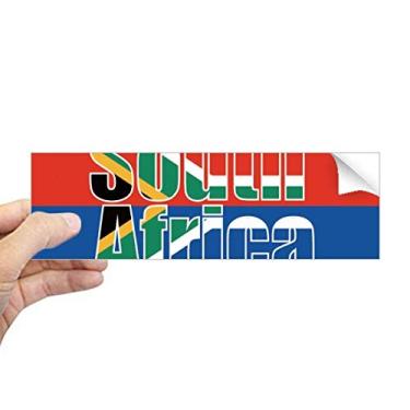 Imagem de DIYthinker Adesivo retangular para para-choque com nome da bandeira da África do Sul, decalque para janela