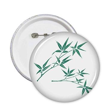 Imagem de Pintura cultura verde broches de bambu emblema emblema acessório decoração 5 peças