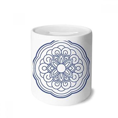 Imagem de DIYthinker Caixa de dinheiro chinesa com estampa de flor azul chinesa para presente de cofrinho