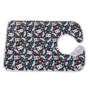 Imagem de Babador Protetor de Roupas, Babador Dobrável à Prova de óleo, 3 Camadas, Dobrável, à Prova de óleo, para Alimentação de Idosos (Cachorro)