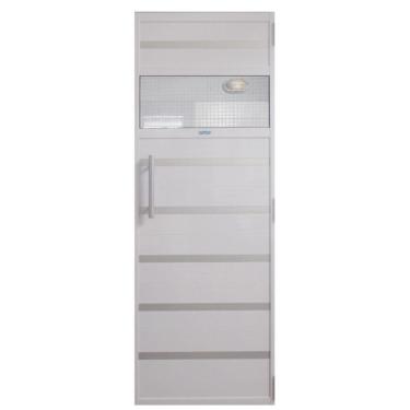 Imagem de Porta de Alumínio Branco com Contramarco 0,70x1,99 m para Sauna a Vapor - Sodramar