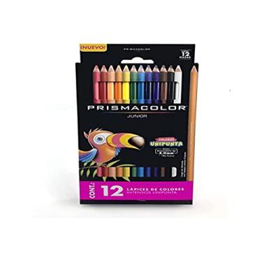 Imagem de Prismacolor L pis de cor, cores sortidas, materiais de arte para desenhar, esbo ar, colorir para adultos, conjunto de 12, l pis de cor de n cleo macio, Junior 4,0 mm