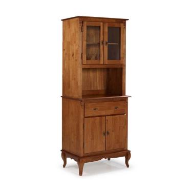 Imagem de Cristaleira Arca e Oratório Madeira 4 Portas 1 Gaveta Pés Luis Xv 60630 Linz Móveis - Imbuia Glazer