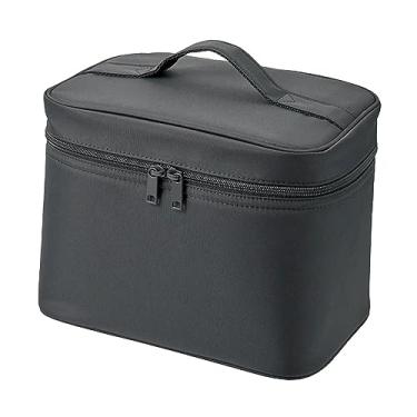 Imagem de shamjina Bolsa de maquiagem Bolsa organizadora de maquiagem com alça de transporte Bolsa de higiene portátil Bolsa cosmética para batom Base Lápis de, eu
