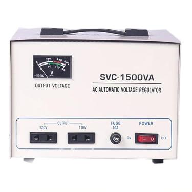 Imagem de Estabilizador automático de tensão, uso doméstico monofásico regulador de tensão CA estabilizador de corrente fonte de alimentação para eletrodomésticos instáveis, 1500VA