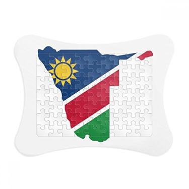 Imagem de Moldura de quebra-cabeça com mapa da África da República da Namíbia, ornamento de jogo