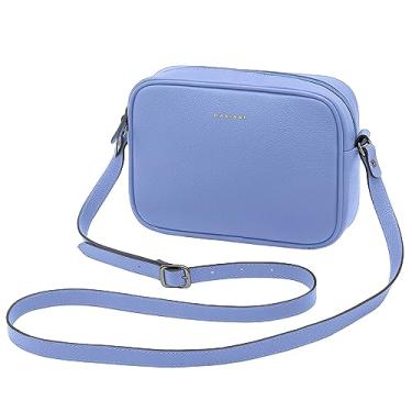 Imagem de Mariart Jeri Bolsa Transversal Feminina em Couro Bovino Legítimo (Ciano)