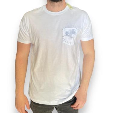 Imagem de Camiseta Richards Khaki Pocket Masculina Branca