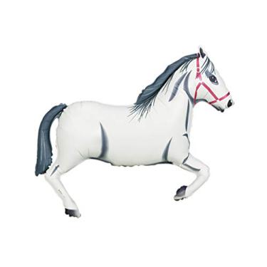 Imagem de Balão de festa jumbo de cavalo branco galopante de 109 cm