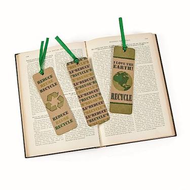 Imagem de Fun Express Recycle Activity Kraft Paper Bookmarks - Bulk Set of 48 - Earth Day Educational Supplies for Kids