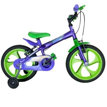Imagem de Bicicleta Aro 16 - Infantil - Roxo E Verde - Houston