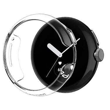 Imagem de Spigen Thin Fit Projetado para o Google Pixel Watch2/Pixel Watch case anti-riscos leve e rígido para PC (2023/2022) - Claro como cristal