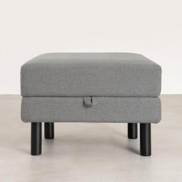 Imagem de Puff Baú Antúrio 60cm CabeCasa MadeiraMadeira Cinza