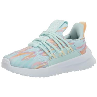 Imagem de adidas Tênis feminino Lite Racer Adapt 5.0 (criança pequena/criança grande), Halo Mint/Laranja Matizado/Bliss Lilás, 2 Little Kid