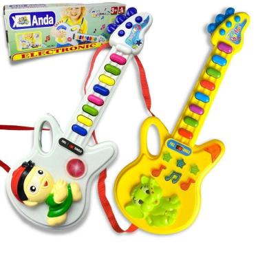 Imagem de Brinquedo Guitarra Musical Com Luz Animais Da Fazenda