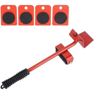 Imagem de Kit 5 Movedor Rodinhas Para Mudança De Móveis Grandes Move Fácil Transportador Levantador Movedor De Móveis Pesados Transporte Move Geladeira Fogão Sofa Mesa