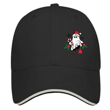 Imagem de Bonés de beisebol de Natal bonés de caminhoneiro para adolescentes retrô snapbacks, Allblack, Tamanho Único