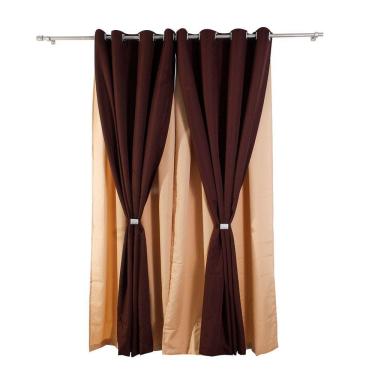 Imagem de Cortina Daju Dubai Linha Austin 560x250 Cm Marrom