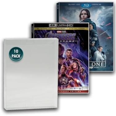 Imagem de Malko Capa protetora Blu-ray 4K UHD e PS3 Games – Capa protetora de plástico transparente (pacote com 10)