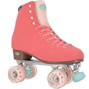 Imagem de Patins femininos VNLA Parfait | Moderno, confortável e perfeito para pés largos | Patins Quad de cano alto - Coral - Senhoras 9