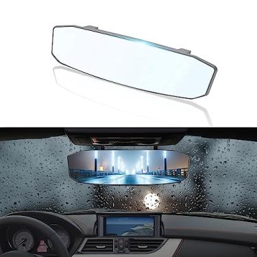 Imagem de Ziciner Espelho retrovisor traseiro de carro, panorâmico amplo angular de 28 cm, antirreflexo, universal
