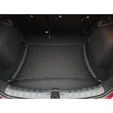 Imagem de Rede de carga de malha elástica para porta-malas automotivo estilo piso para Nissan Kiks S SV SR 2022 – Organizador e armazenamento premium – Rede de bagagem para crossover – Melhor organizador de carro para Nissan Kiks