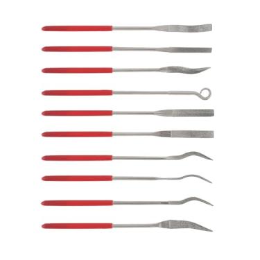 Imagem de Omninmo 10 limas de diamante, conjunto de limas de agulha de diamante, conjunto de lixa de dente fino para moagem e polimento de madeira, metal, cerâmica, pedra, joias