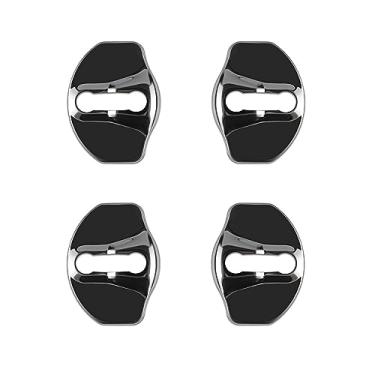 Imagem de 4 peças para Tesla Model 3 Model Y Capa de fechadura de porta de carro tampa de aço inoxidável protetor de soleira de porta modelo Y acessórios