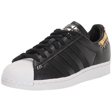 Imagem de adidas Originals Tênis infantil unissex Superstar Legacy, Preto/Preto/Team Colleg Gold, 5.5 Big Kid