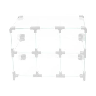 Imagem de Baleiro Expositor Branco de Vidro - 0,30 x 0,20 x 0,20m