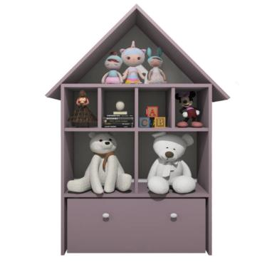 Imagem de Casinha Organizadora de Brinquedos Infantil 100% MDF PlanCasa