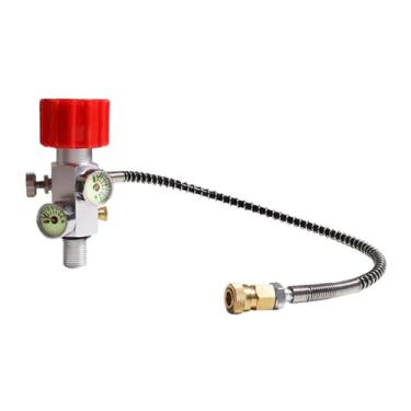 Imagem de TUXING 4500PSI HPA Regulator Paintball Filling Station Pcp Air Gun Charging Valve Dual Gauge Up to 4500psi with 24” Inch High Pressure Hose