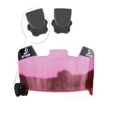 Imagem de Viseira de futebol americano, viseira de futebol transparente para capacete resistente a arranhões, serve para capacetes de futebol adulto e jovem (rosa claro)