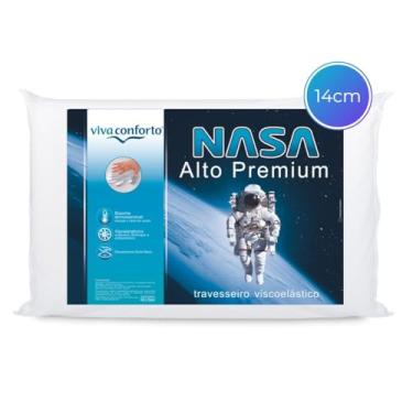 Imagem de Travesseiro Nasa Alto Memory Visco Hipoalergênico Viva Conforto - Altura 14cm