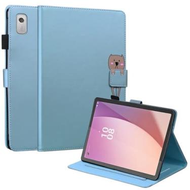 Imagem de Capa para Lenovo Tab M9 2023 fofo gato panda pintado macio TPU magnético capa para tablet Funda Lenovo Tab M9 TB310FU capa infantil (azul, para Tab M9 TB-310FU)