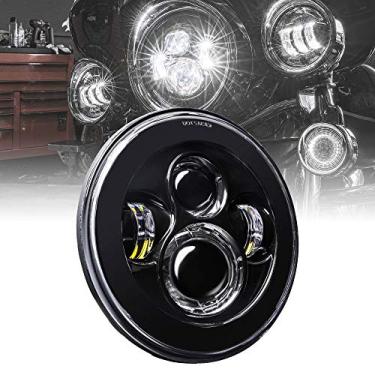 Imagem de TRUE MODS Farol de LED de 7 polegadas para Harley Davidson [acabamento preto] conversores H4 Plug and Play para Road King Electra Glide Ultra Classic Limited Heritage Softail Fat Boy Tri Street Glide