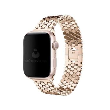 Imagem de Pulseira Aço Ladrilho Compatível com Apple Watch - Baú do Viking, Este
