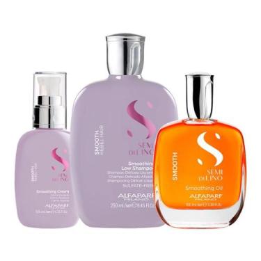 Imagem de Kit Alfaparf SDL Smooth Smoothing - Shampoo + Creme + Óleo - ALFAPARF 