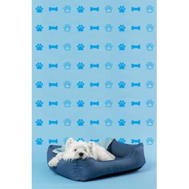 Imagem de Kit 102 adesivos ossinhos e patinhas decoração Petshop - Imprimax, AZU
