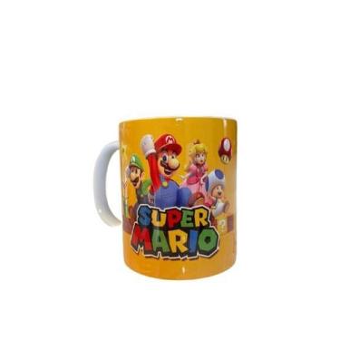 Imagem de Caneca porcelana Super Mario Bros - Action Mario Bros, Mario e Luigi C