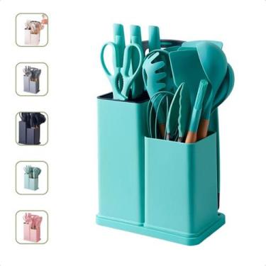 Imagem de Kit Utencilios de Cozinha em Silicone 19 Peças - Kitchenware Set, Verd