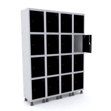 Imagem de Armário Guarda Volume Locker Roupeiro 16 Portas Aço GRP 504/16 - Pandi