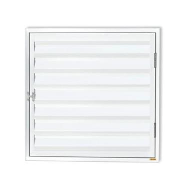 Imagem de Porta de Alumínio Abrigo 60x80cm para Água e Gás 1 Folha com Ventilaçã