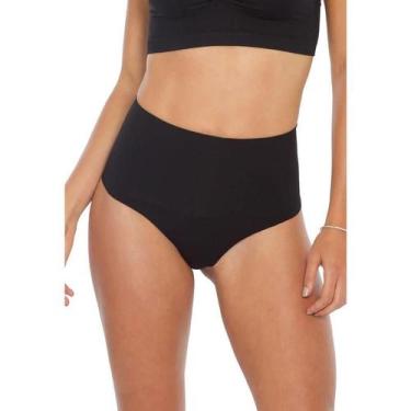 Imagem de Calcinha Fio Dental Modeladora Plié 50060 Microfibra, Preto, G