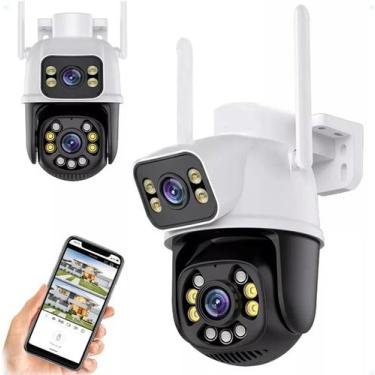 Imagem de Câmera De Segurança Smart Wi-fi Ip66 Dupla Lente 360 Visão Noturna Ext