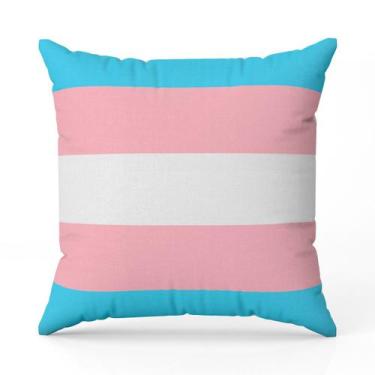 Imagem de Capa de Almofada Avulsa Estampada Bandeiras LGBT Cores 45cm x 45cm - D